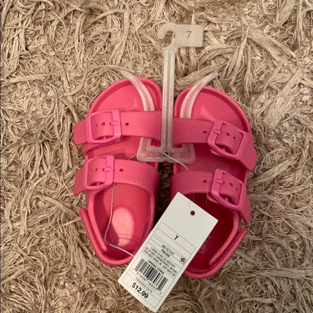 Cat and Jack Hot pink Birkenstock style sandals